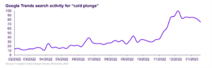 Google trends for ice plunge - Foresight Factory chart